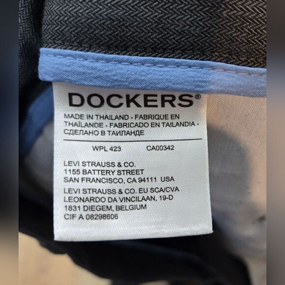 Men's Gray Straight Fit Dockers Pants Chevron Size 36 x 32 - Picture 6 of 8